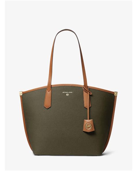 michael kors canvas totes|Michael Kors jane large tote.